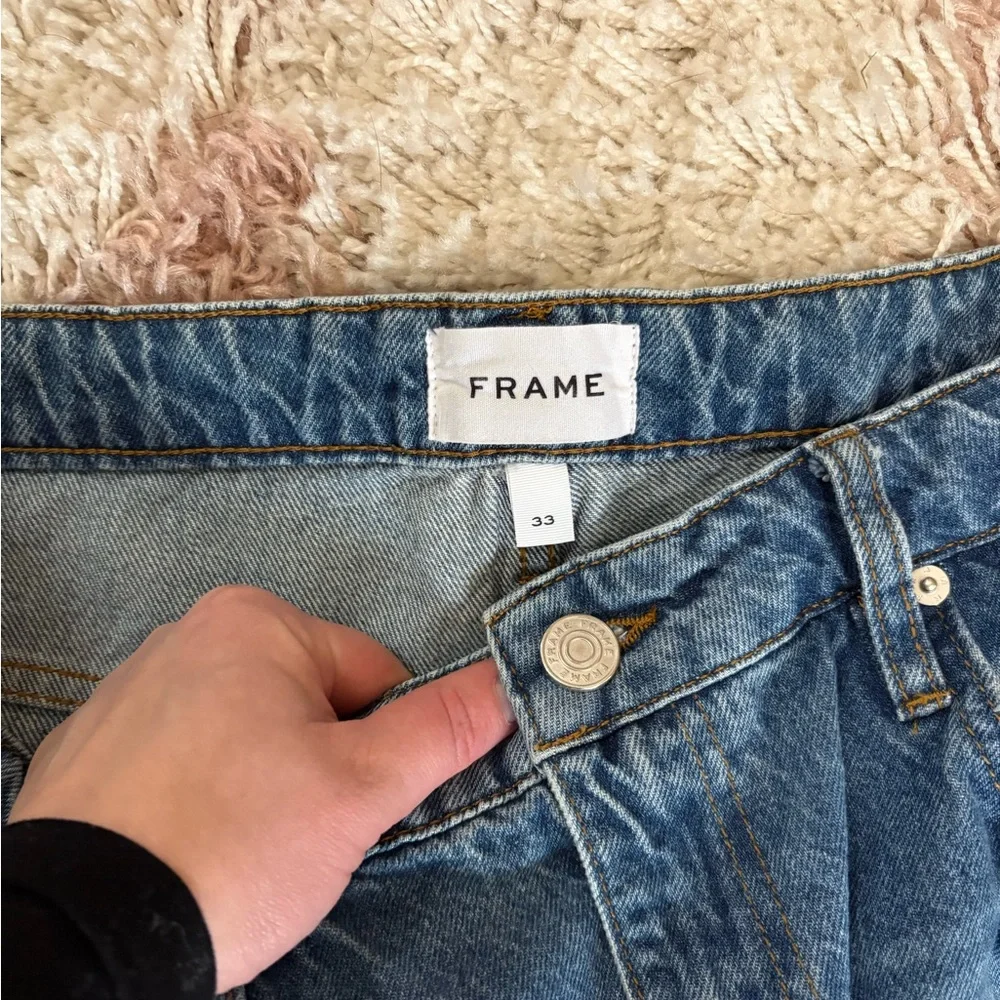 Frame Denim Blue Wide Leg Jeans - Picture 7 of 10